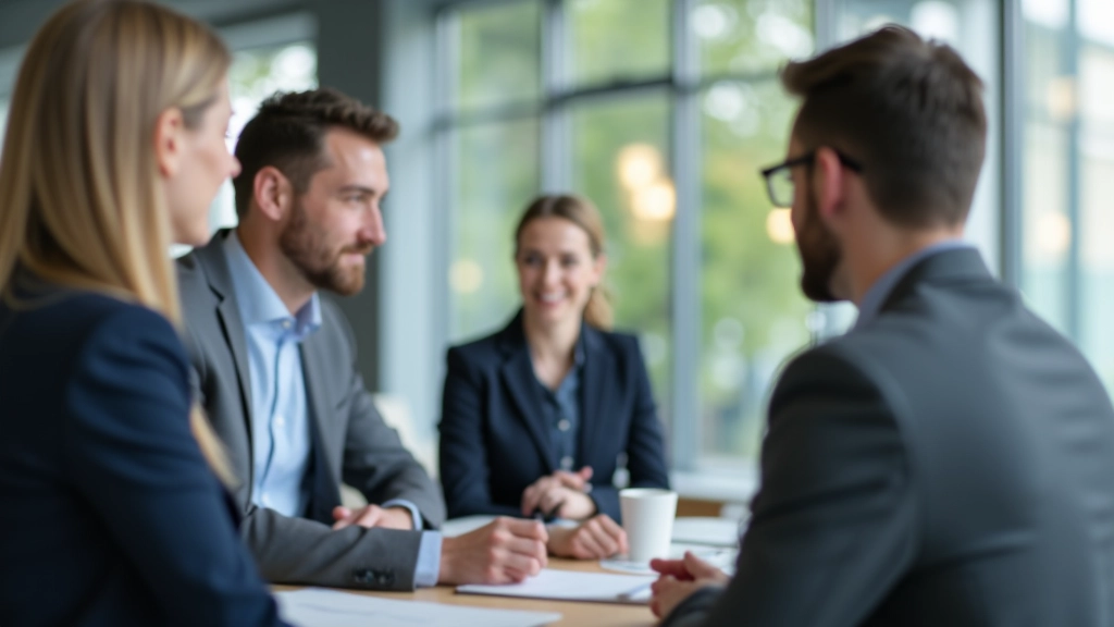 Arbeitnehmer in moderner Büroumgebung führt Gespräch mit Personalabteilung über flexible Arbeitsoptionen