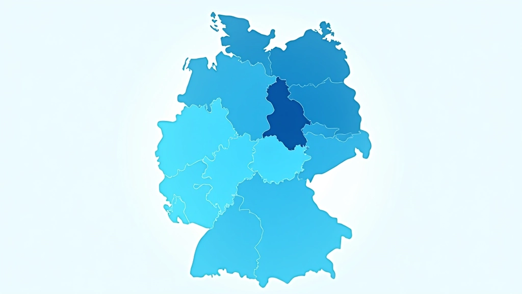 Deutschlandkarte mit farblich gekennzeichneten Bundesländern zeigt regionale Erwerbsquoten von Nord bis Süd