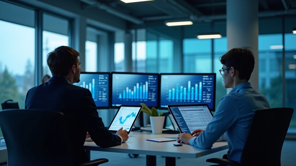 Moderne Arbeitsumgebung mit Datenanalyse