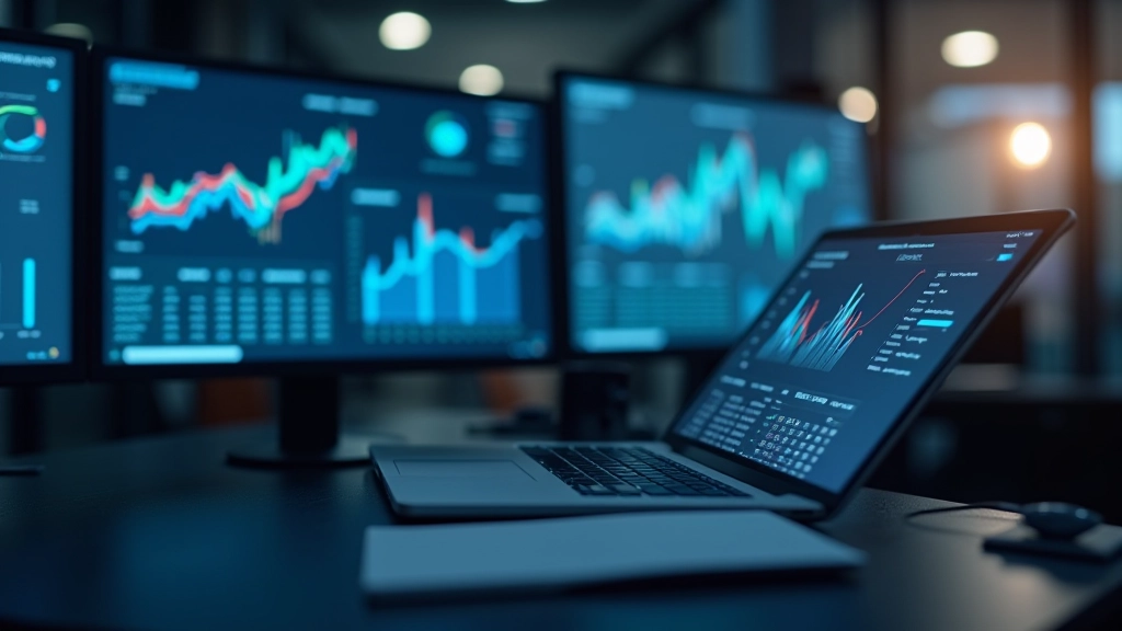 Grafische Darstellung von Produktivitätsdaten und Effizienzmetriken in modernem Design